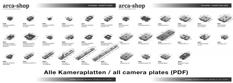 Arca-Swiss Arca Swiss Original Lens Board With Logo 171x171mm Hole 34MM 1 3/8th inch hole 